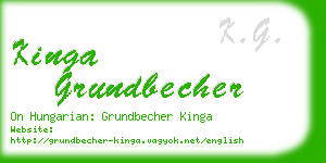 kinga grundbecher business card